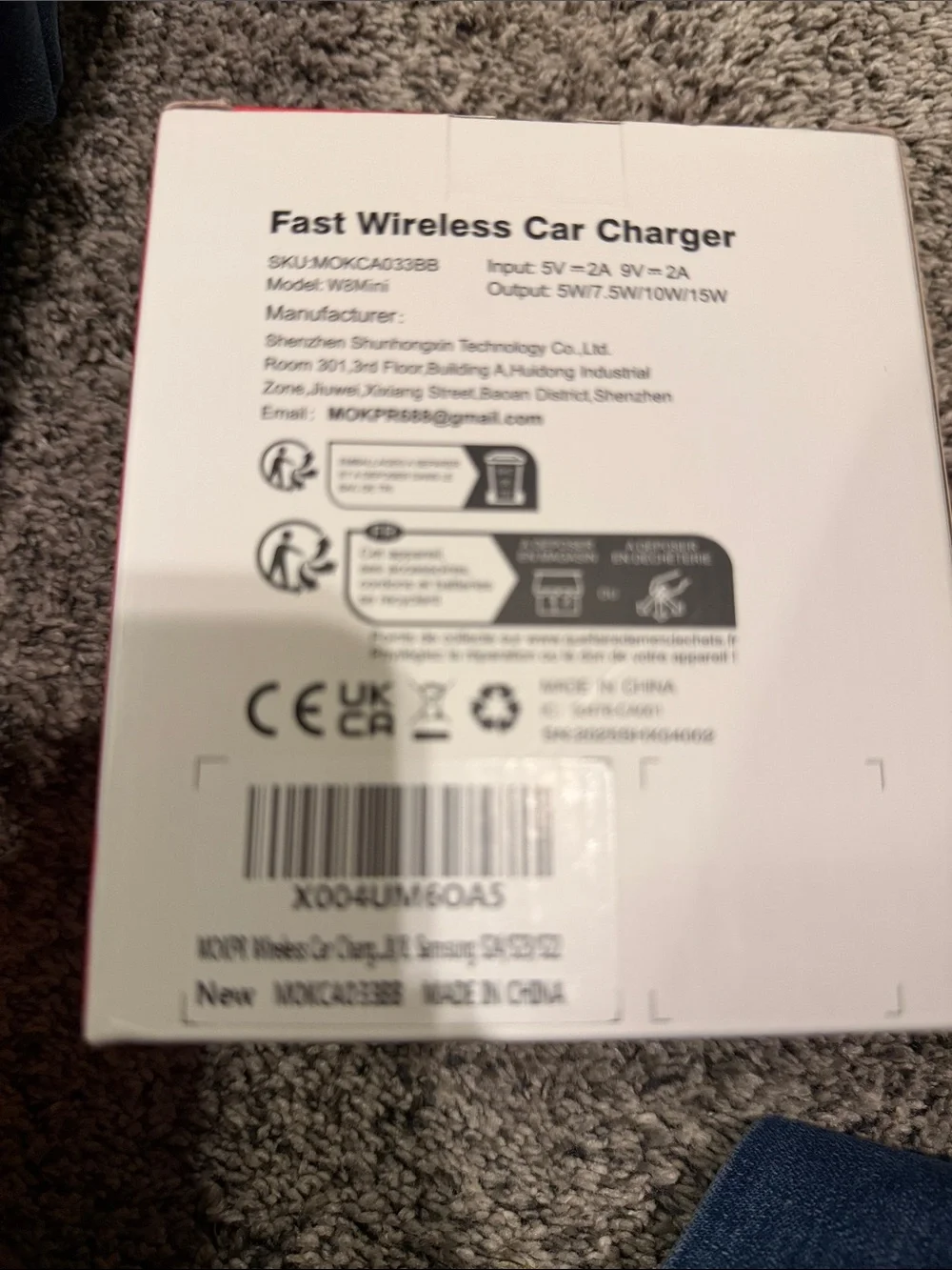 Fast Wireless Car Charger Mount - Black